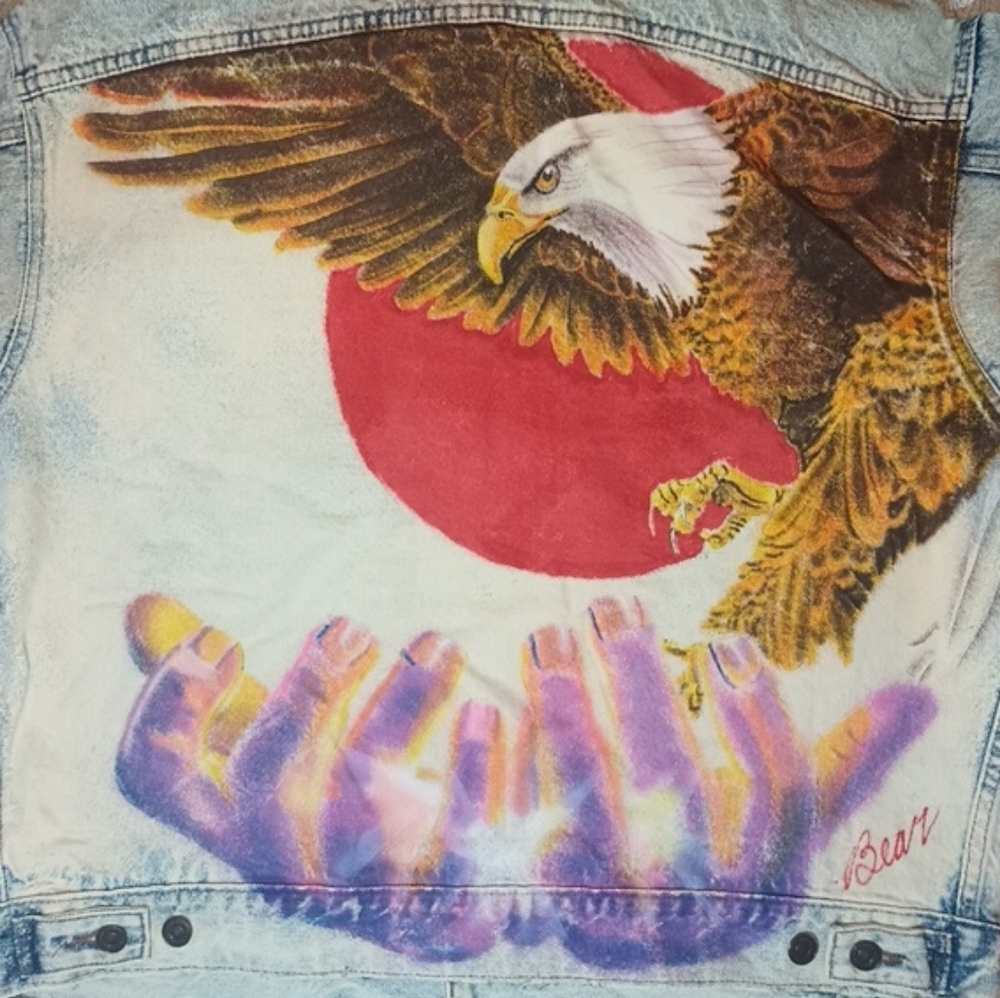 International Denim Vintage Handpainted Jacket